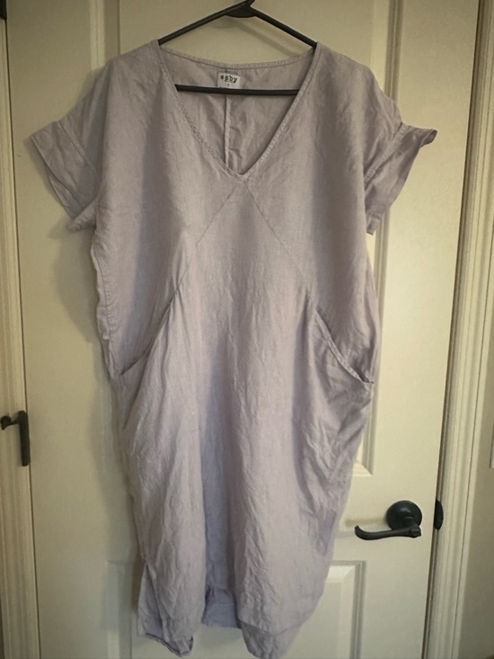 esby Dresses & Skirts - ESBY Light Lilac Linen Tunic Dress